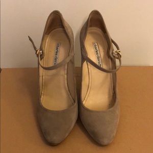 Charles David Taupe Suede Heels